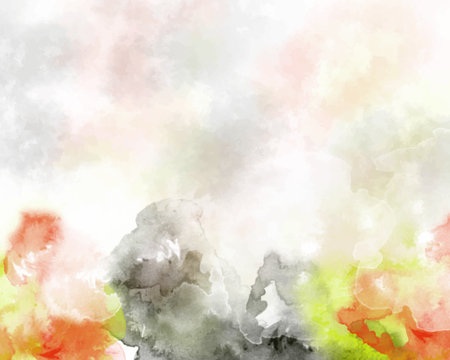 Abstract colorful watercolor for background. Digital art painting.のイラスト素材