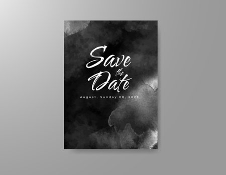 Wedding invitation with abstract watercolor backgroundのイラスト素材