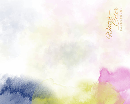 Abstract colorful watercolor for background. Digital art painting. Design for your date, postcard, banner, wedding invitation card.のイラスト素材