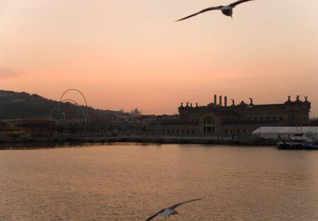 Barcelona Harbor, rambla de marの写真素材
