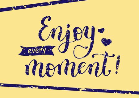 Hand drawn modern calligraphy lettering of motivational phrase stock photography.のイラスト素材