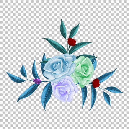 rose  flower watercolorのイラスト素材