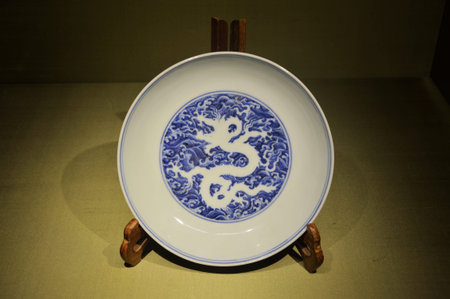 Blue sea White Dragon plateのeditorial素材