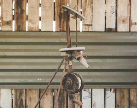 The old oil pump in Thailand it can not useの写真素材