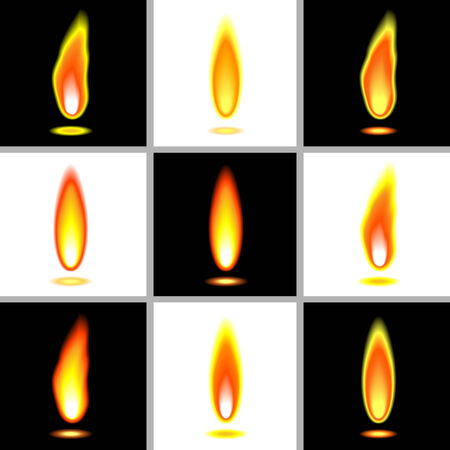 flames in red, orange and yellow.のイラスト素材