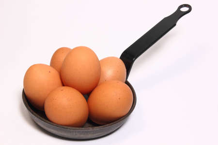 Eggs in a panの写真素材