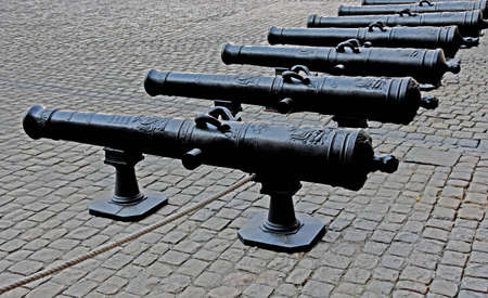 Ancient French cannons  in les invalides museumの写真素材