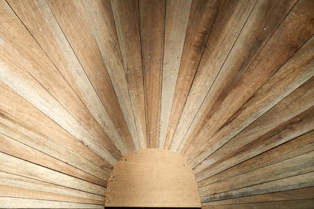Close up of wooden roof pattern from Malaysia traditional houseの写真素材
