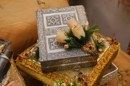 Selective focus of dowry or gift decoration for the Malay weddingの写真素材