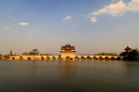 Ancient bridge scenic viewの写真素材