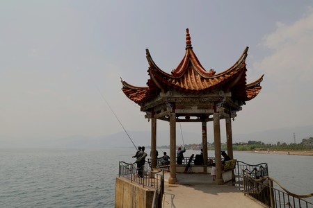 Yuxi City, Chengjiang County, Fuxian Lake Scenic Areaのeditorial素材