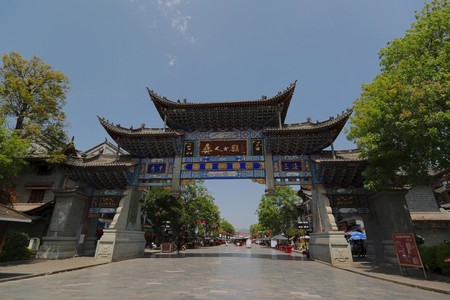 Ancient town of Yi people in Chuxiong, Pai Fangのeditorial素材