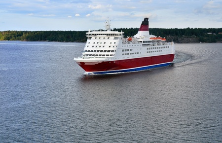 Cruise ship in Baltic seaの写真素材
