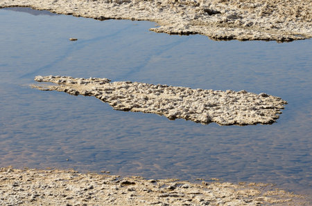 Badwater Basin in Death Valley National Park Californiaの写真素材