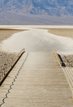 Badwater Basin in Death Valley National Park Californiaの写真素材