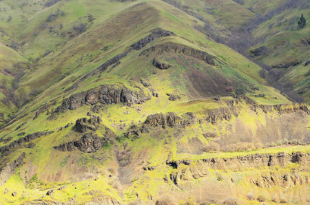 Washington side of the Columbia River Gorge just below the Dalles Oregon