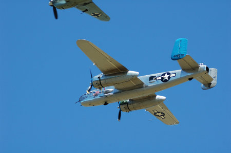 B-25 Mitchell World War II aircraft at a airshow in Oregon