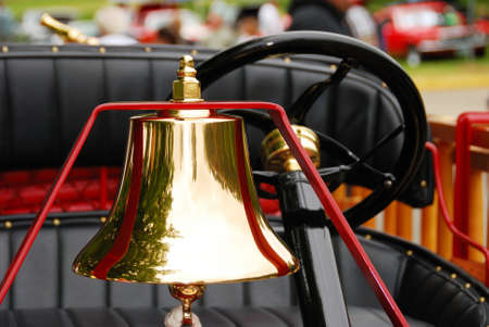 Details of an old chemical fire engineの写真素材