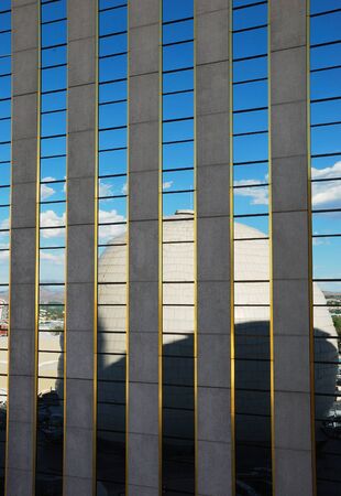 Silver Legacy Ball with the Bowling center in the background from the parking structure in Reno Nevadaの写真素材
