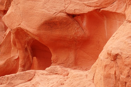 The Effects of Wind on Red Sandstone, Valley of Fire State Park, North East of Las Vegas, NVの写真素材
