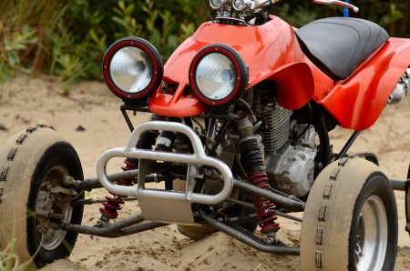 All terrain vehicle action on the Oregon dunes recreation area near Reedsport and Winchester Bay Oregonの写真素材