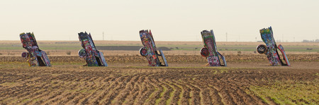 Cadilac Ranch in northeastern Texasのeditorial素材