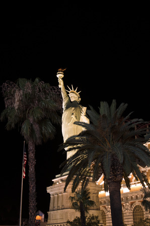 New York, NY casino in Las Vegas, Nevada.  Opened on January 3, 1997 and It includes a 260 ft tall replica of the Statue of Libertyのeditorial素材