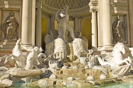 The Triton Fountain in front of the forum shops  in Las Vegas NVのeditorial素材