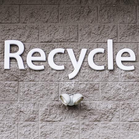 Recycle area of a large department store in Oregonの写真素材