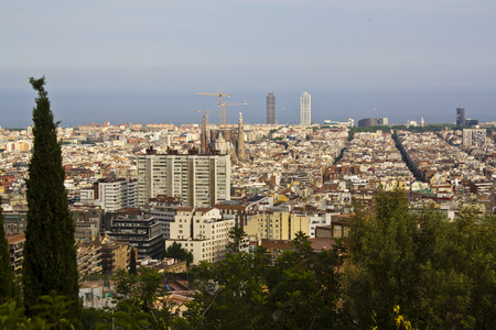 Top view of Barcelonaの写真素材