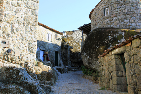 Stone Houses in Monsanto, Historical Village of Portugalのeditorial素材