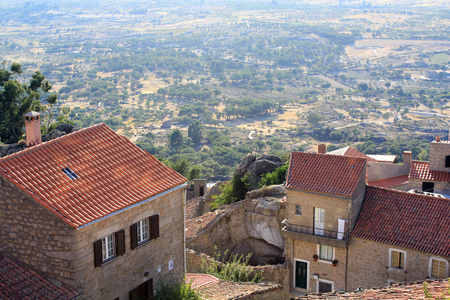 Houses and landscape in Monsanto, Historical Village of Portugalのeditorial素材