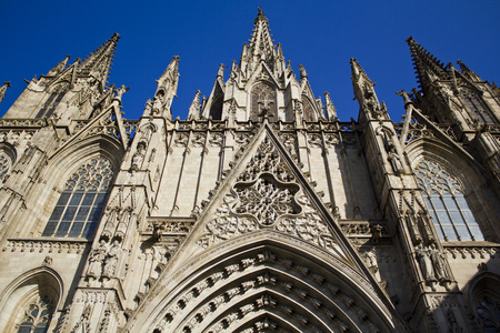 Cathedral of Barcelonaの写真素材