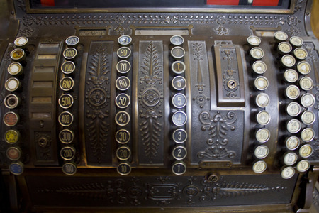 Old Cash register buttonsの写真素材