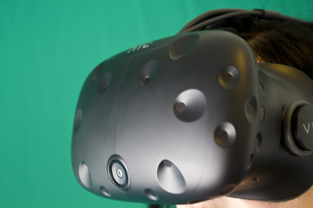 Woman using vr glassesの写真素材