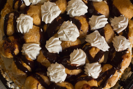 Profiterole cakeの写真素材