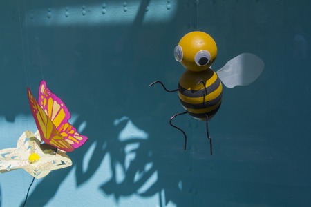 Bee and Butterfly Embellishmentの写真素材