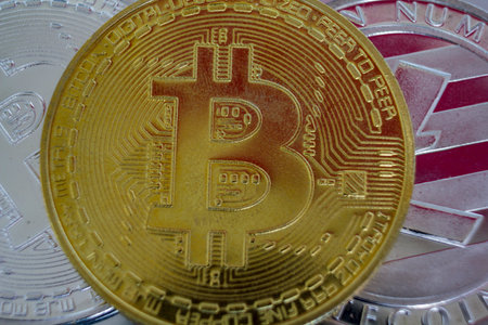 Litecoin over bitcoin. Worldwide cryptocurrency and digital payment concept