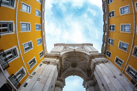 Rua Augusta triumphal Arch in Lisbon city