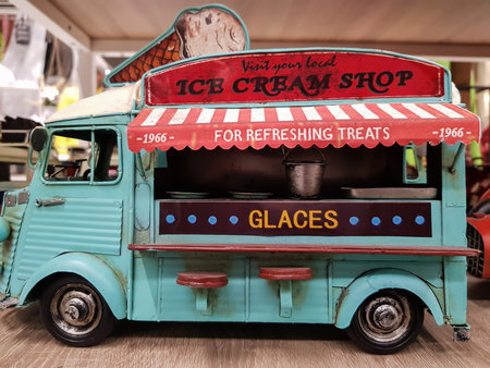 Vinatage ice cream van. Business conceptの写真素材