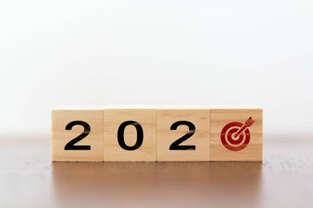 2020 New year with target and arrowの写真素材