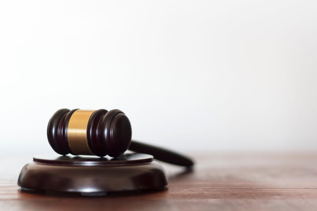Judge's gavel on white background with copy space.Law and justice concept