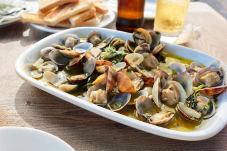Portuguese steamed clamsの写真素材