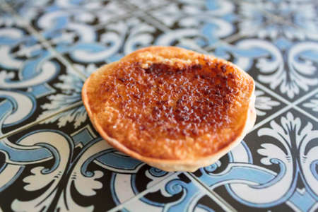 Traditional portuguese sweet cake called "Queijadas de Sintra"の写真素材