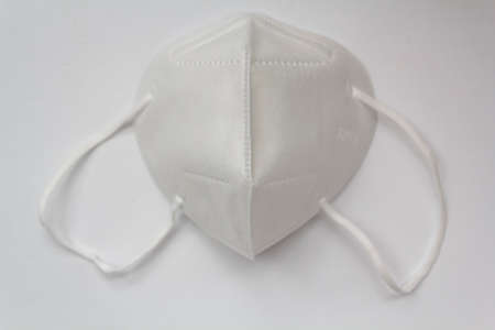 Kn95 mask on white backgroundの写真素材