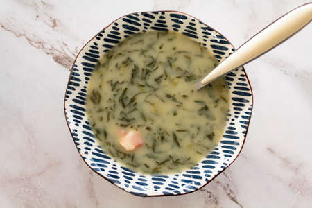 Caldo verde, a portuguese typical soupの写真素材