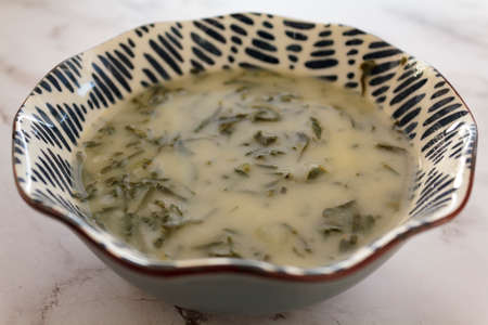 Caldo verde a delicious portuguese kale soupの写真素材