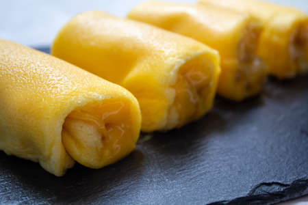 Traditional portuguese sweet called Torta de Azeitaoの写真素材