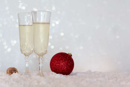 Christmas table settingの写真素材