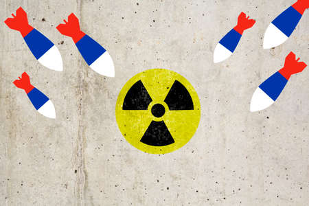 Russian nuclear bombs conceptの写真素材